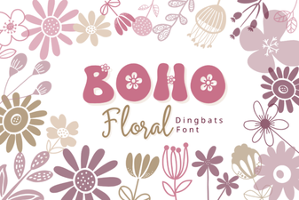 Boho Floral Font for Creative Design Projects