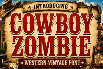 Cowboy Zombie Font for Bold Design Projects