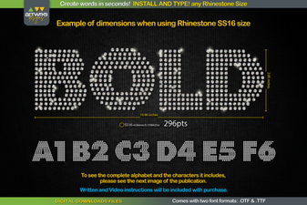 Modern Rhinestone Ttf Font for Creative Diy Projects
