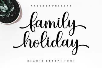 Family Holiday Font for Festive Design Projects