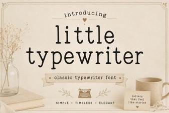 Cute Little Typewriter Font for Creative Projects