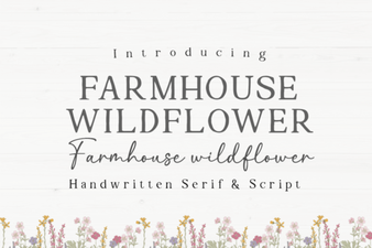 Farmhouse Wildflower Font for Rustic Wedding Invitations