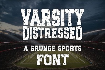 Varsity Distressed Font for Bold Design Projects